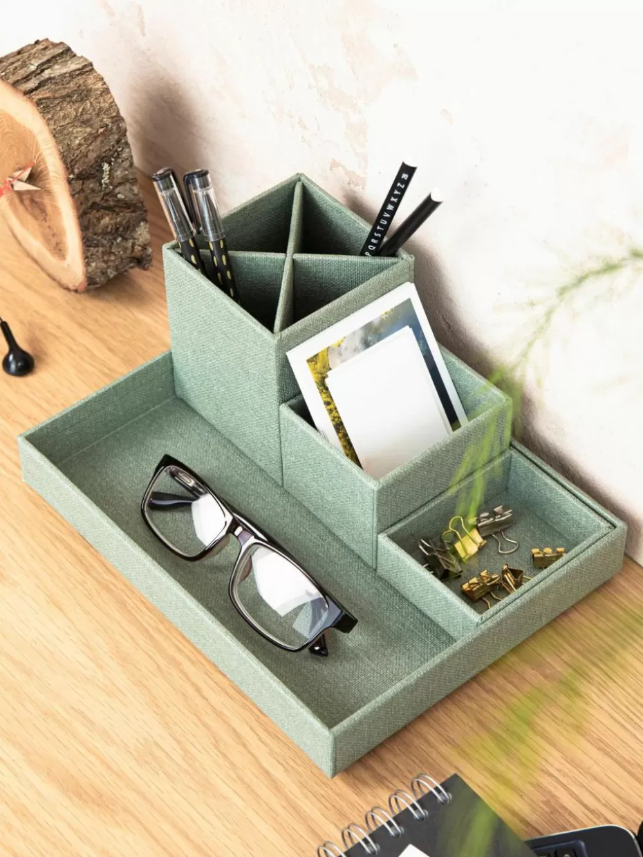 Bürobedarf-Bigso Box of Sweden Büro-Organizer Lena, 4er-Set Salbeigrün