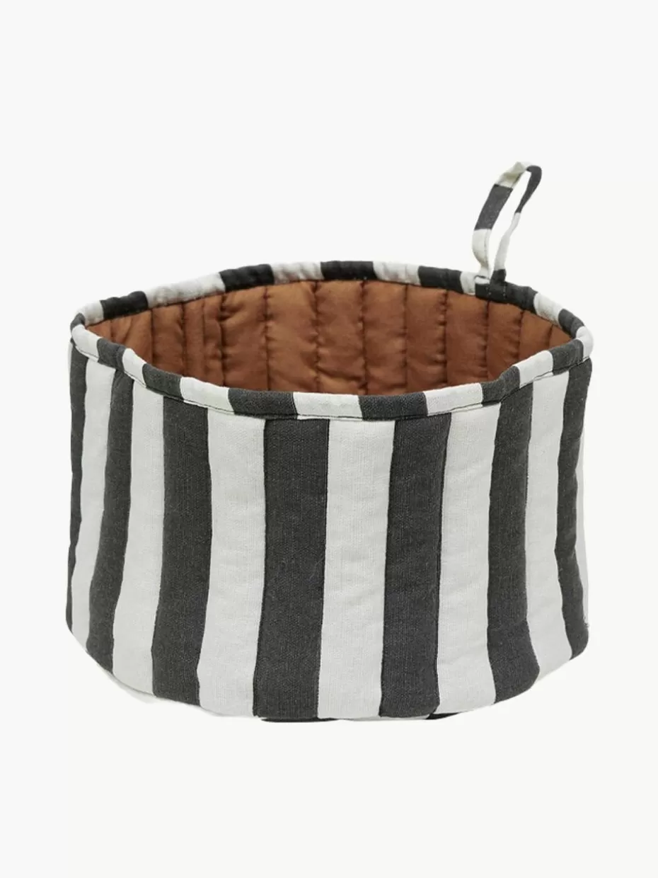 Küchenaufbewahrung-Oyoy Living Design Brotkorb Toppu aus Baumwolle Weiß, Schwarz, Braun