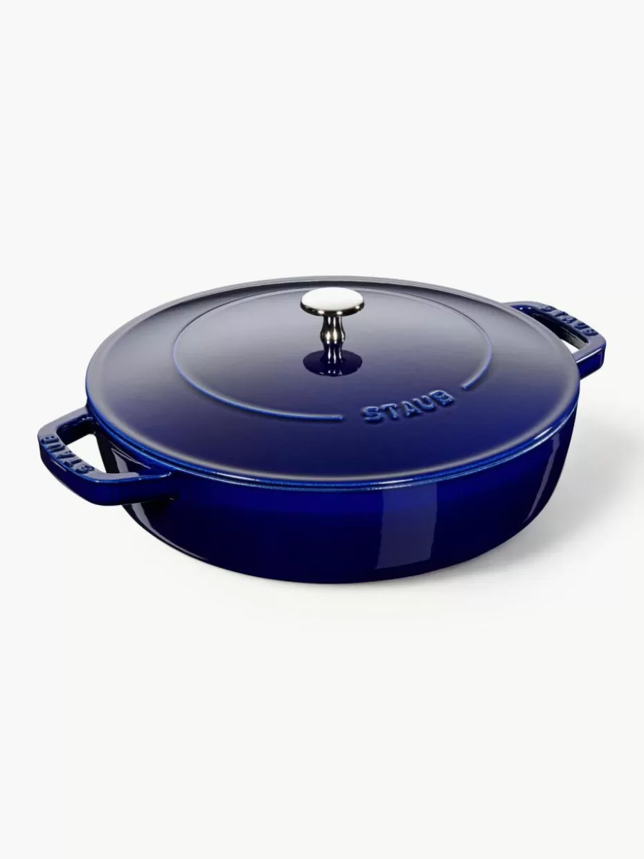 Töpfe-Staub Bräter Chistera aus Gusseisen Royalblau, glänzend