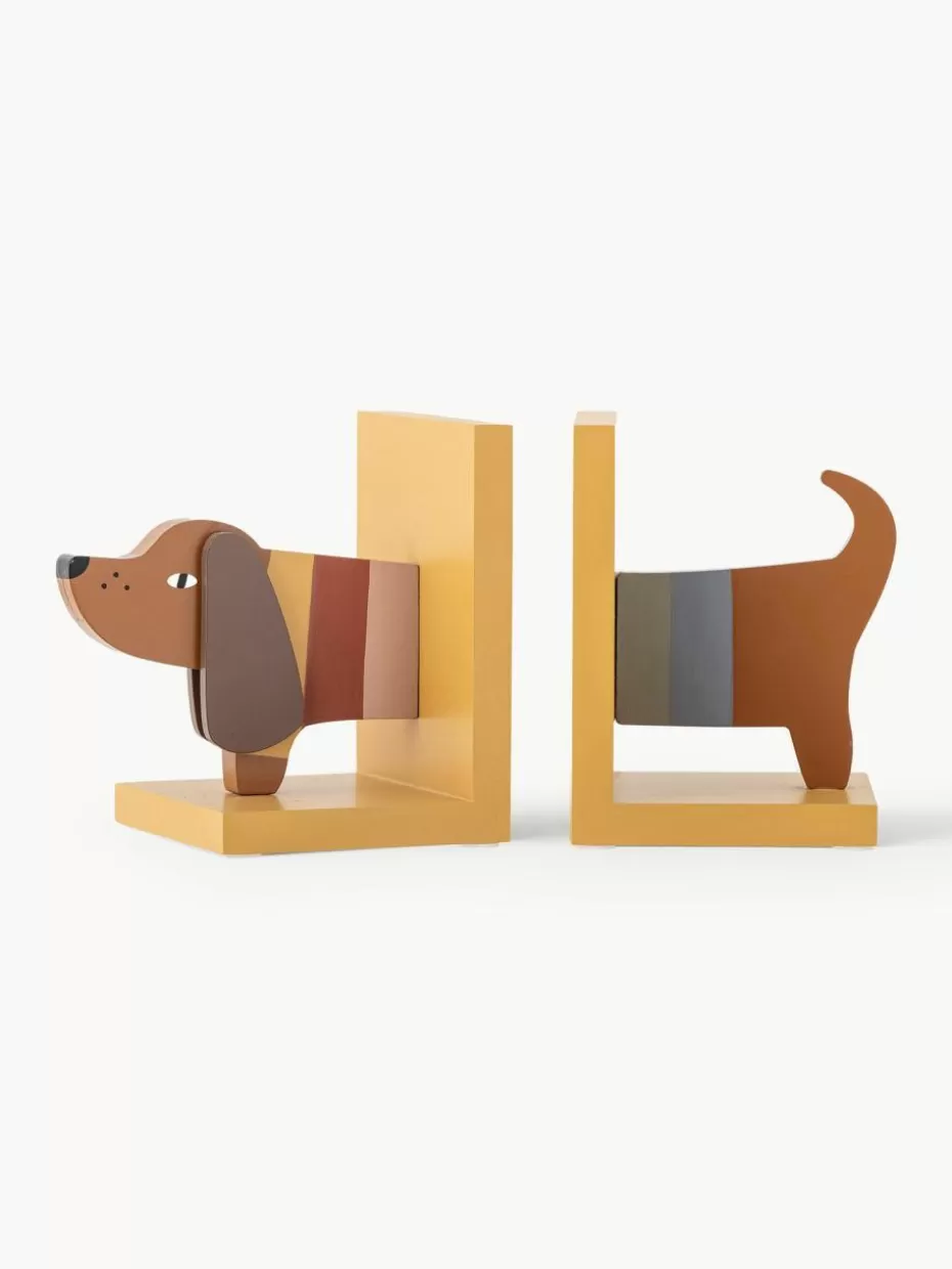 Aufbewahrung-Bloomingville mini Buchstützen Charlie aus Holz, 2er-Set