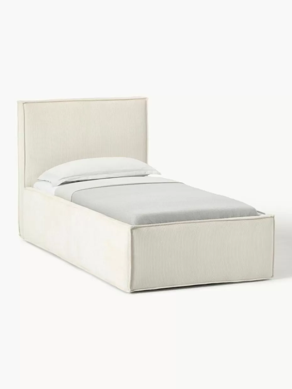 Betten-Westwing Collection Cord-Einzelbett Dream Cord Off White
