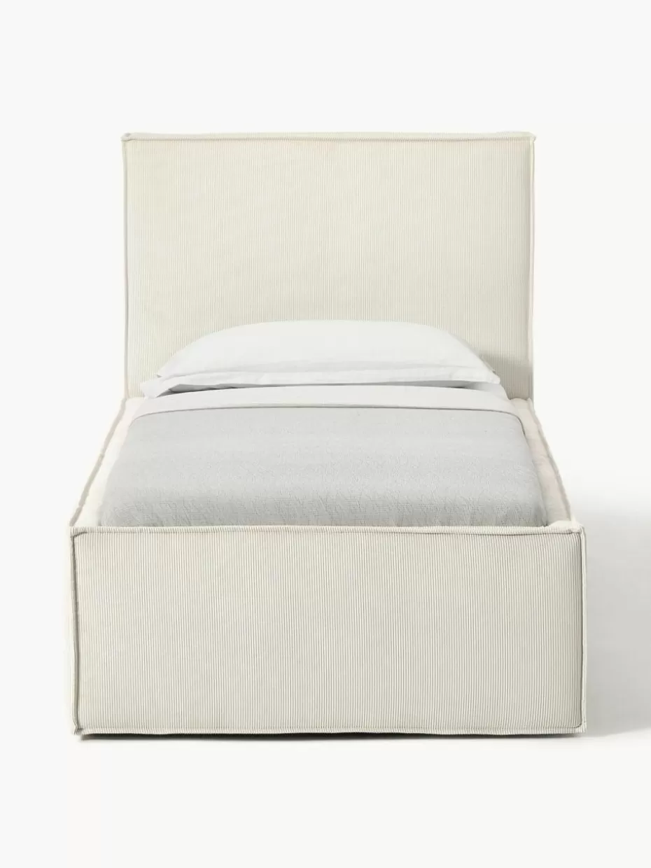 Betten-Westwing Collection Cord-Einzelbett Dream Cord Off White