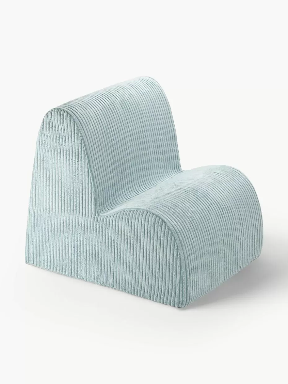 Sitzsäcke-Wigiwama Cord-Kindersessel Cloud Cord Hellblau