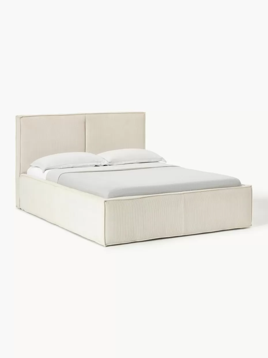Betten-Westwing Collection Cord-Polsterbett Dream Cord Off White