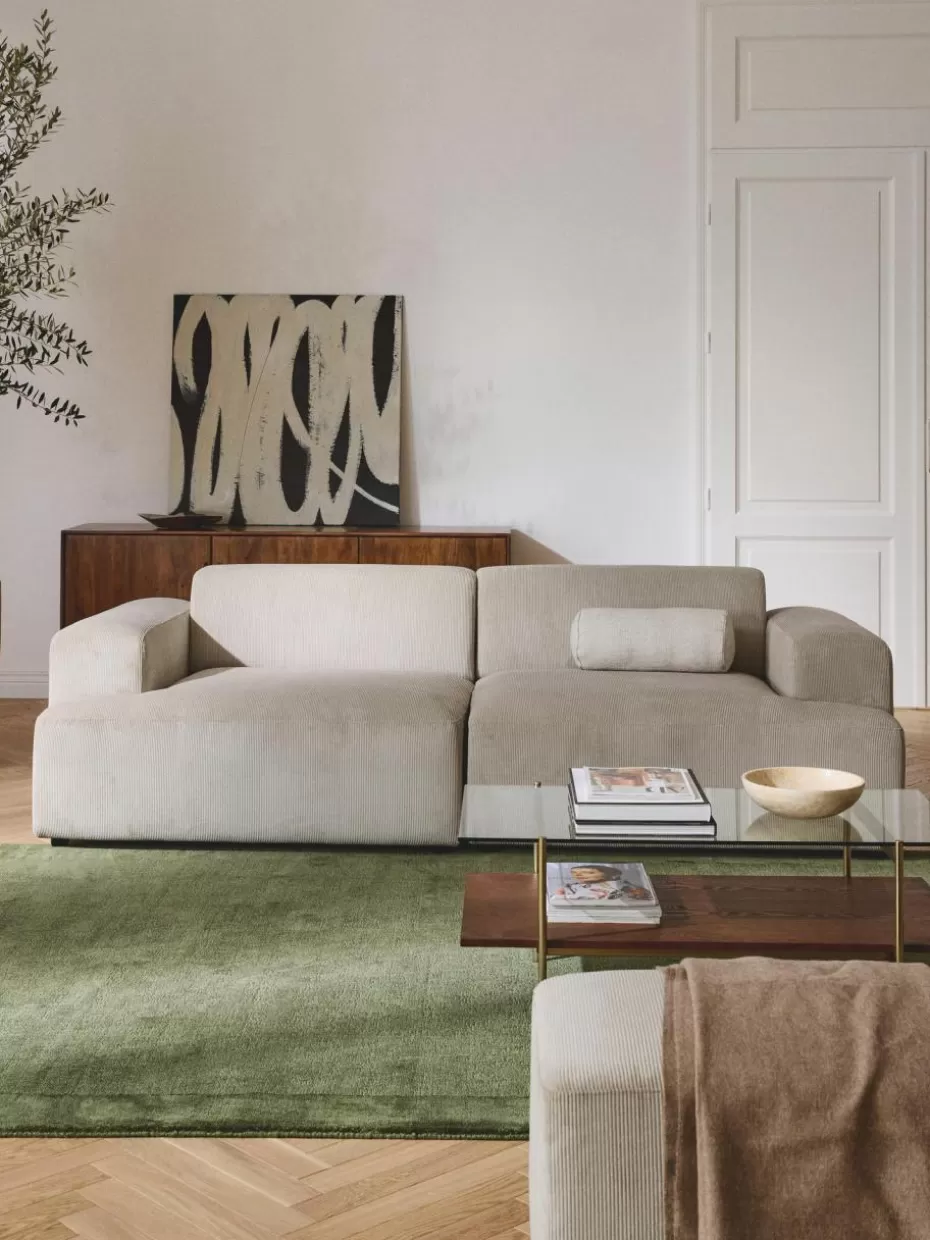 Sofas | Sofaserien-Westwing Collection Cord-Sofa Melva (2-Sitzer) Cord Hellbeige
