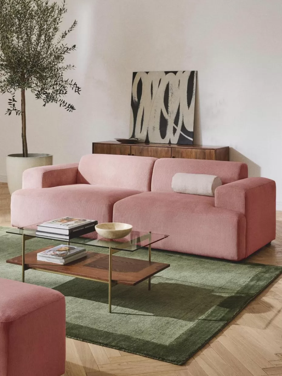 Sofas | Sofaserien-Westwing Collection Cord-Sofa Melva (2-Sitzer) Cord Altrosa