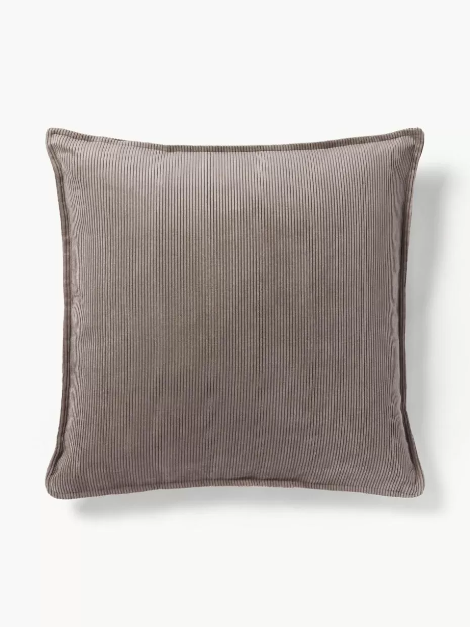 Sofakissen-Westwing Collection Cord-Sofa-Kissen Lennon Cord Taupe