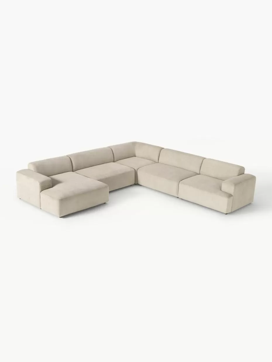 Sofas | Sofaserien-Westwing Collection Cord-Wohnlandschaft Melva Cord Hellbeige