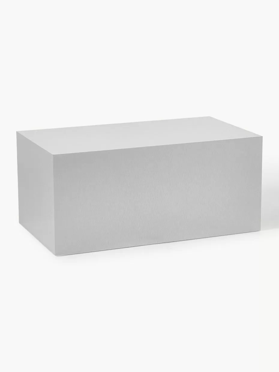 Couchtische-Westwing Collection Couchtisch Lesley in Metall-Optik Metall-Optik Silberfarben, matt