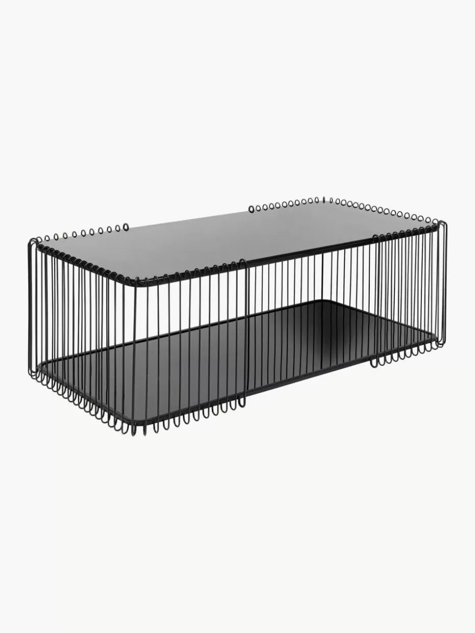 Couchtische-Kare Design Couchtisch Wire mit Glasplatte