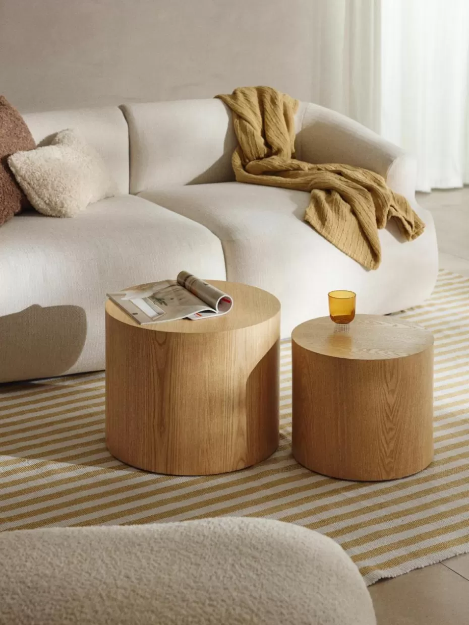 Couchtische-Westwing Collection Couchtische Dan aus Holz, 2er-Set Eschenholz