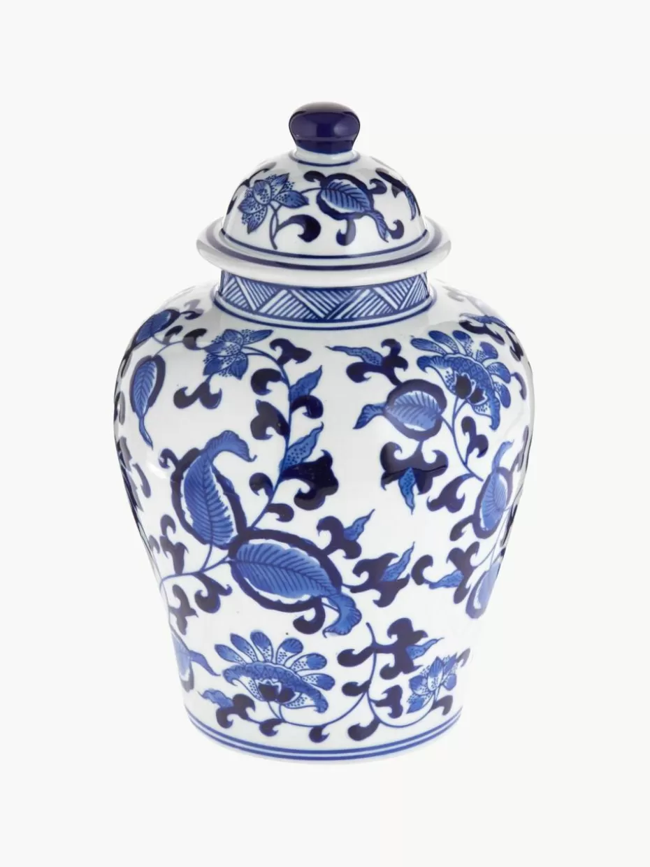 Romantische Details | Vasen-Westwing Deckelvase Annabelle aus Porzellan, H 26 cm