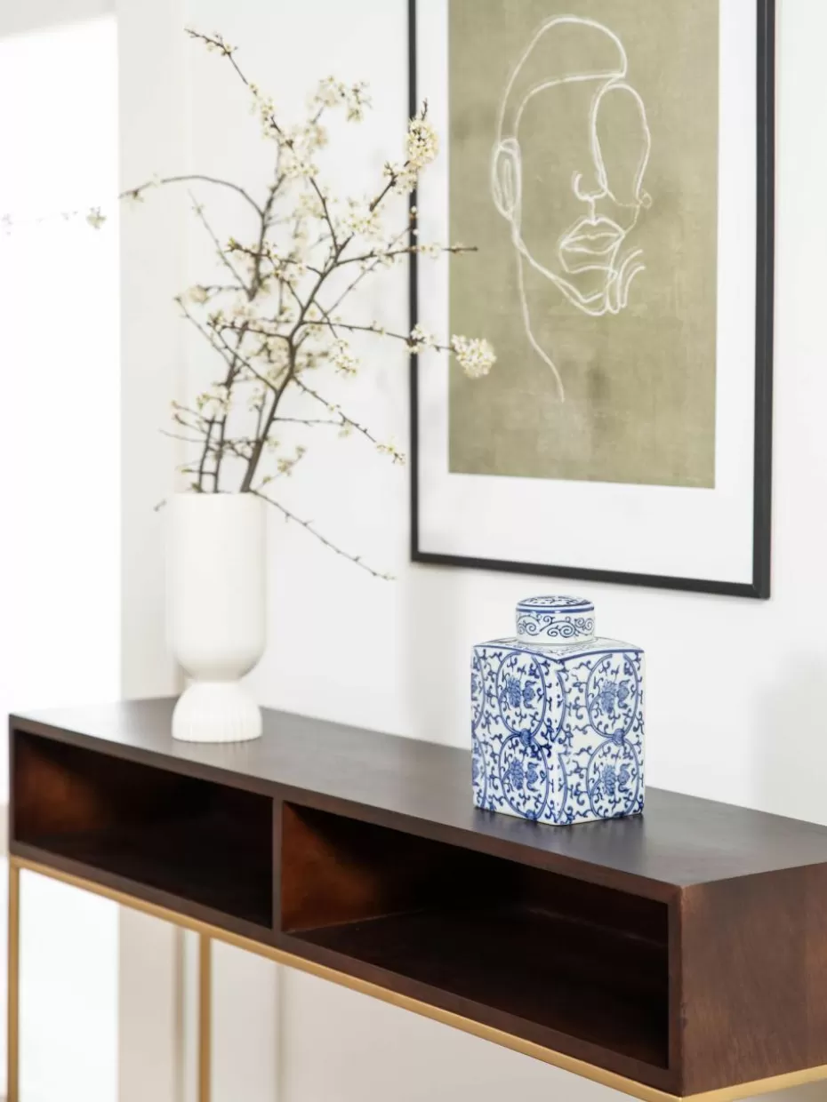 Romantische Details | Vasen-Westwing Deckelvase Ella aus Porzellan, H 17 cm