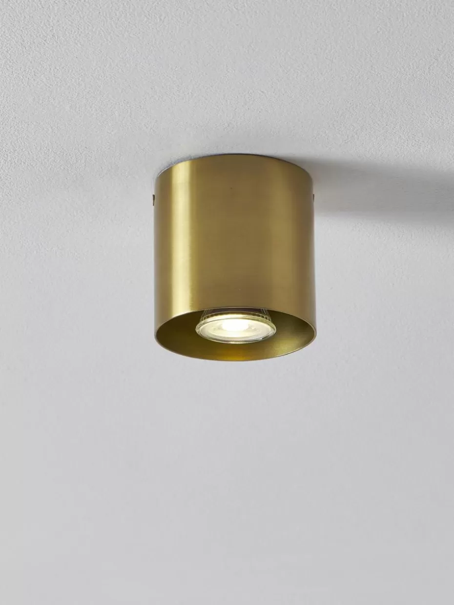 Deckenstrahler-Westwing Collection Deckenspot Roda Goldfarben, matt