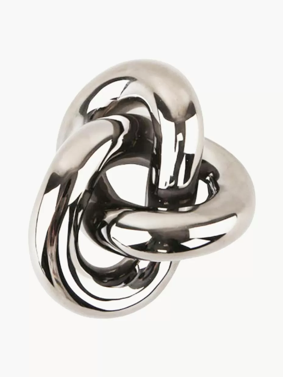 Deko-Objekte-Cooee Design Deko-Objekt Knot, H 9 cm Silberfarben, glänzend