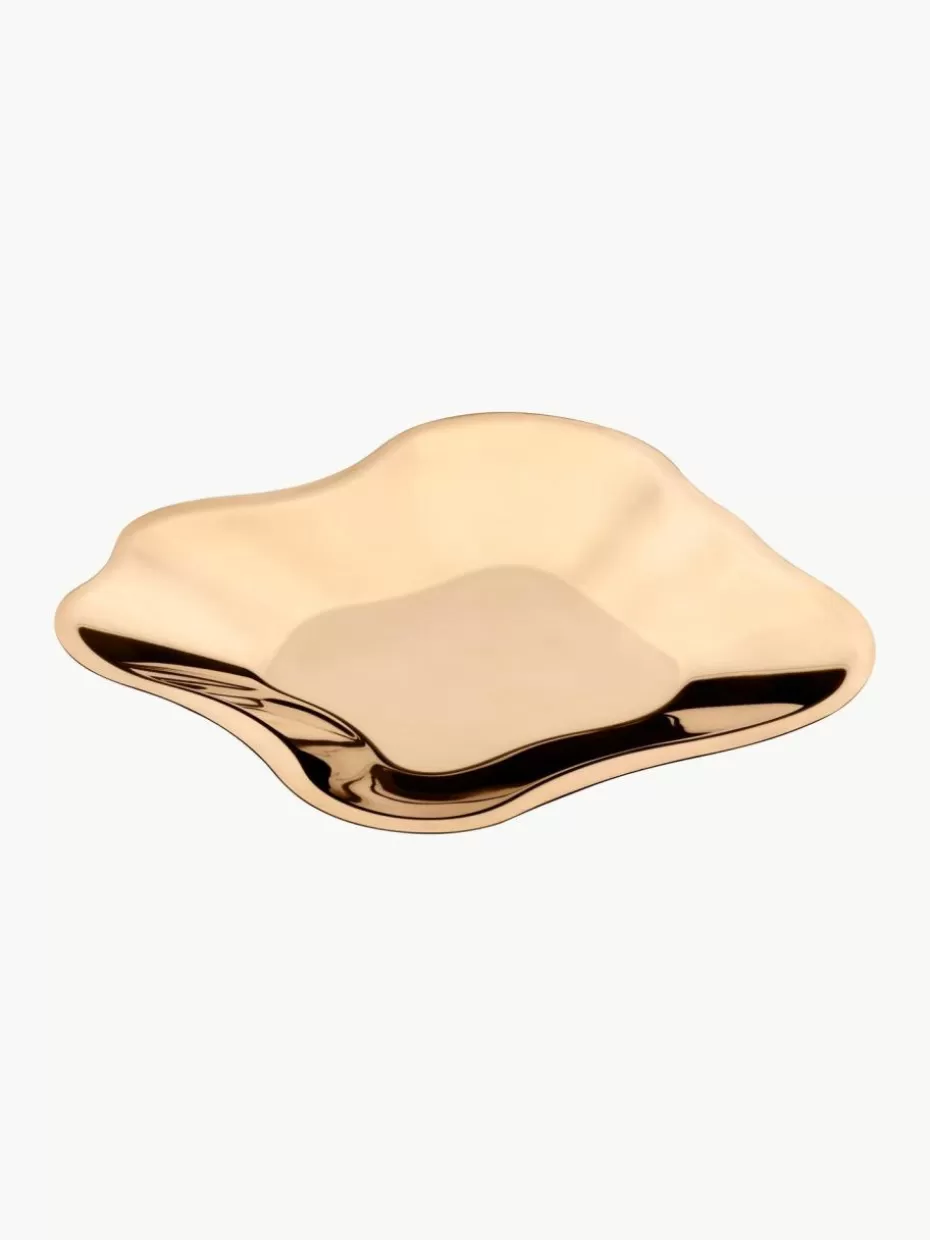 Dekoschalen-iittala Deko-Schale Alvar Aalto aus Edelstahl Goldfarben