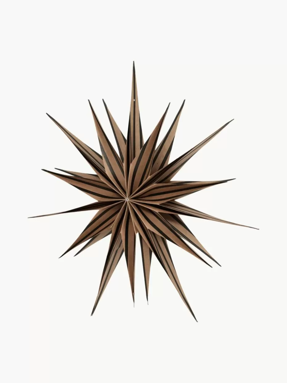 Weihnachtliche Deko-Objekte-Oyoy Living Design Deko-Stern Toppu, Ø 40 cm Schwarz, Nougat
