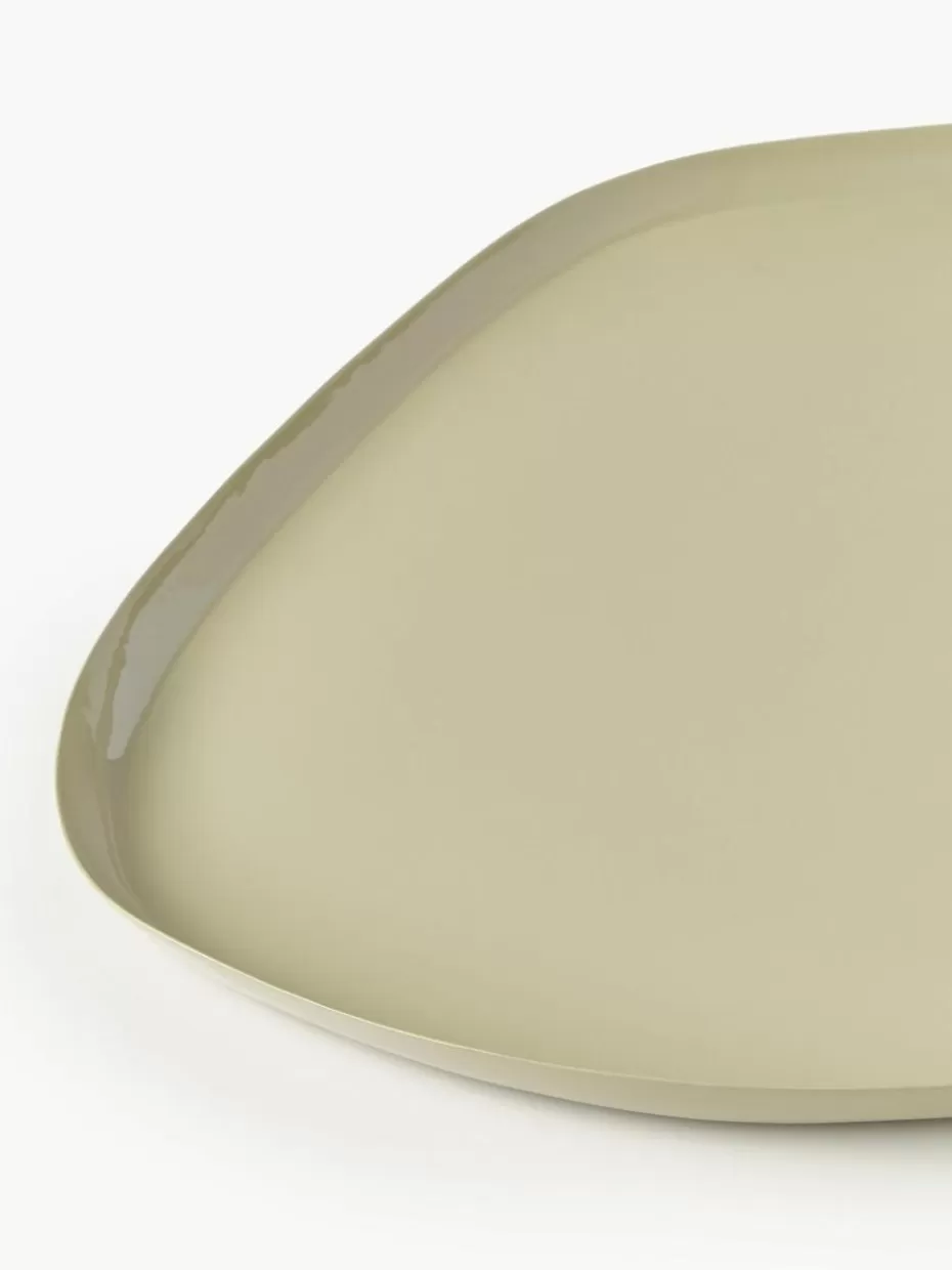 Dekotabletts-Broste Copenhagen Deko-Tablett Mie Hellbeige, glänzend