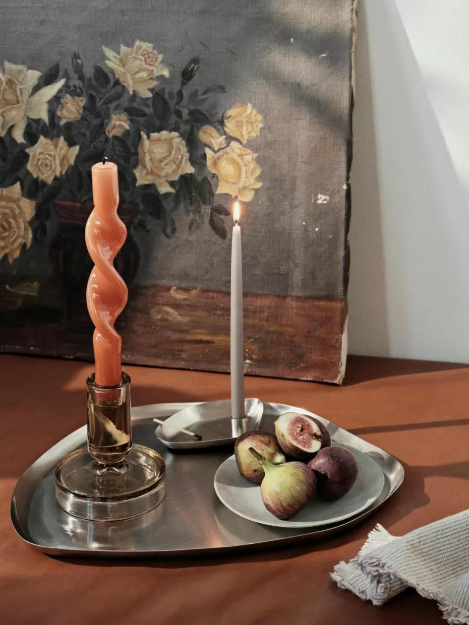 Dekotabletts-Broste Copenhagen Deko-Tablett Mie Silberfarben, satiniert