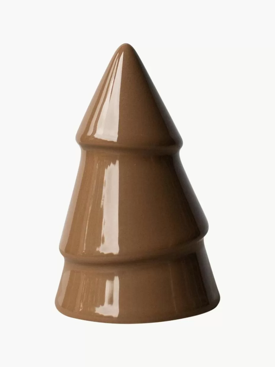 Weihnachtliche Deko-Objekte | Nordic Celebrations-DBKD Deko-Weihnachtsbaum Mole aus Keramik Braun, glänzend