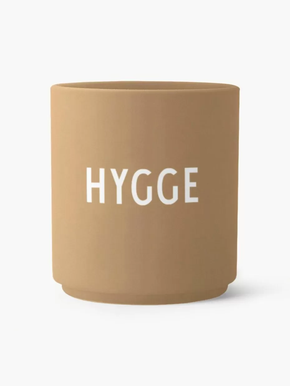 Tassen | Geschirrserien-Design Letters Design Becher Favourite HYGGE mit Schriftzug Beige (Hygge)