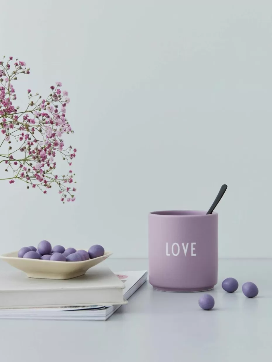 Tassen | Geschirrserien-Design Letters Design Becher Favourite LOVE mit Schriftzug Lavendel (Love)