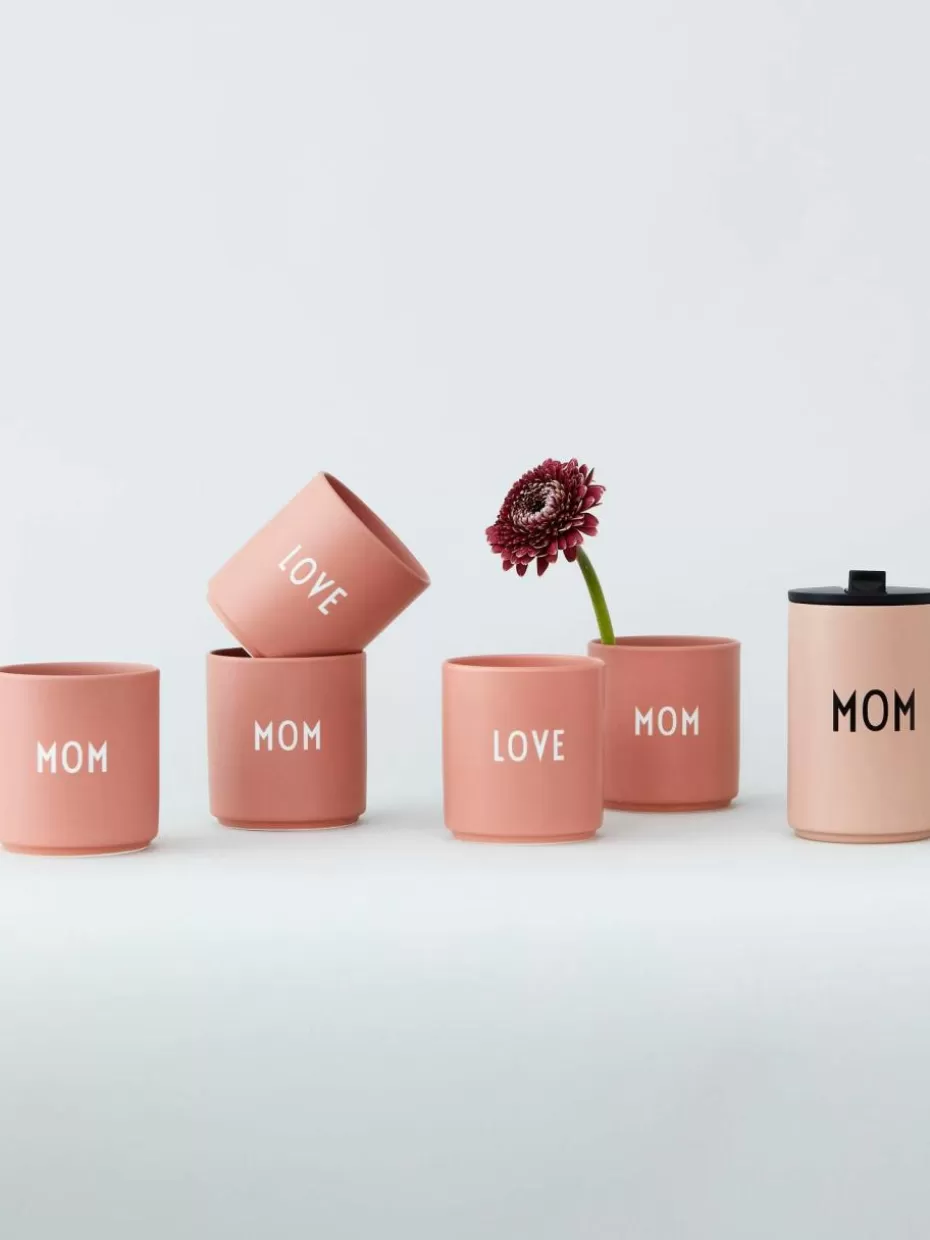 Tassen | Geschirrserien-Design Letters Design Becher Favourite LOVE mit Schriftzug Korallrot (Love)