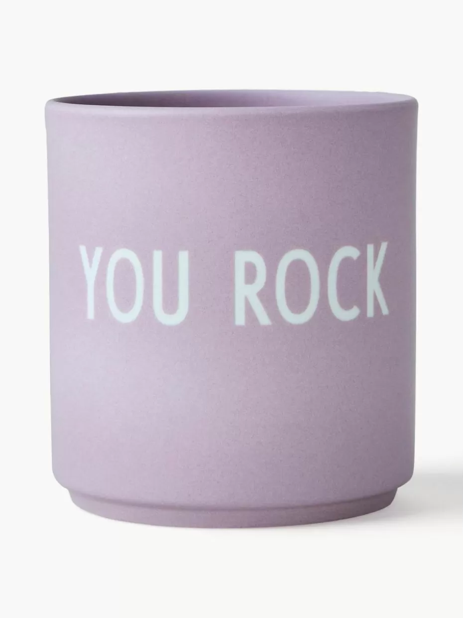 Geschirrserien-Design Letters Design Becher Favourite YOU ROCK mit Schriftzug Lavendel (You rock)