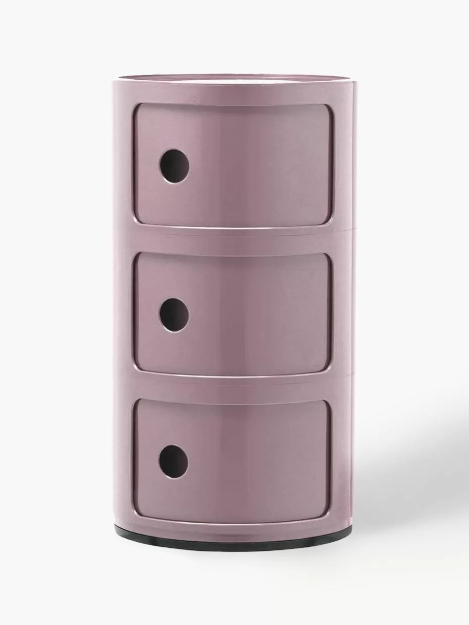 Beistelltische-Kartell Design Container Componibili, 3 Elemente Lavendel, glänzend