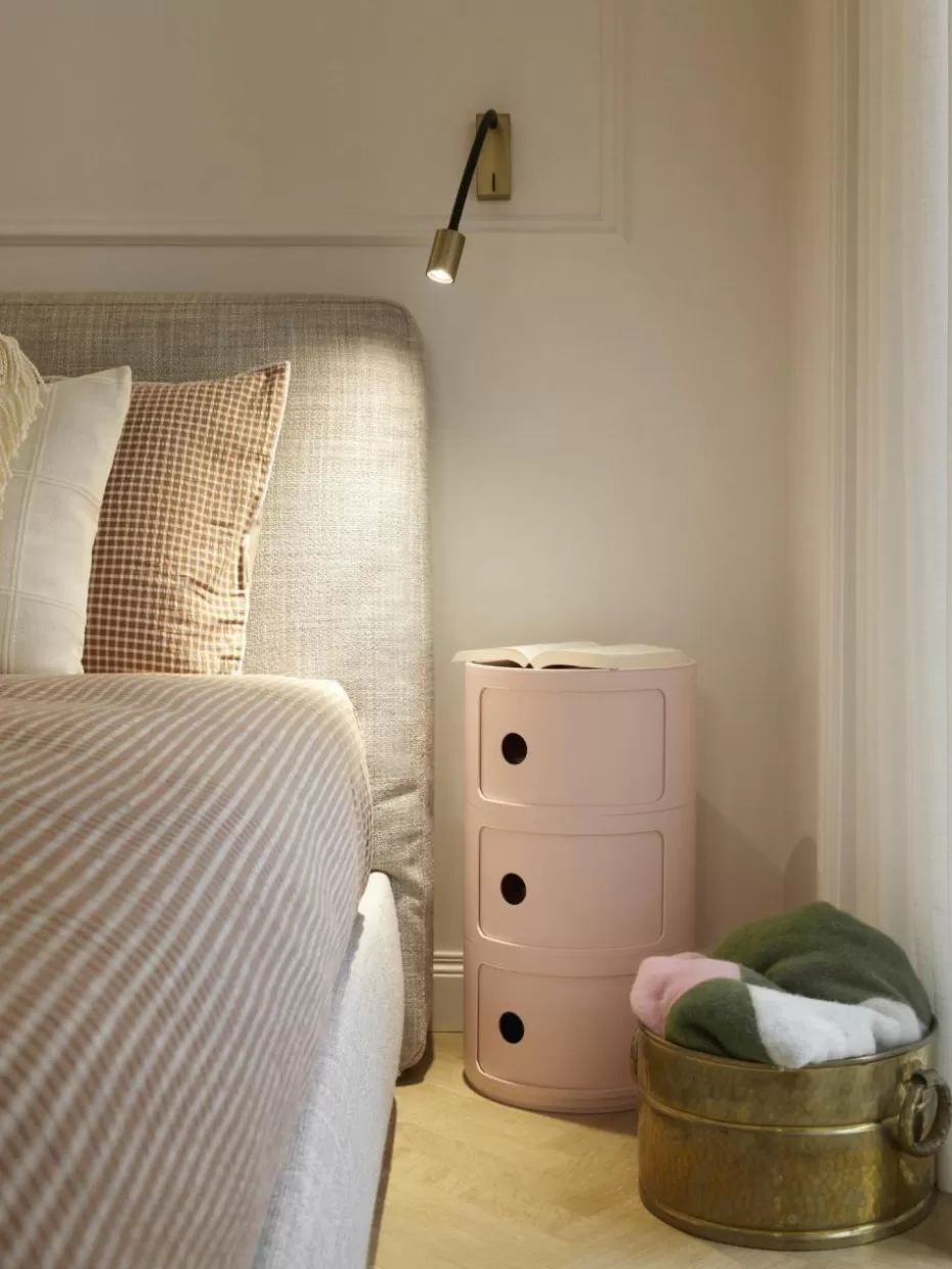 Schreibtisch Container | Nachttische-Kartell Design Container Componibili Bio, 3 Elemente Altrosa, matt