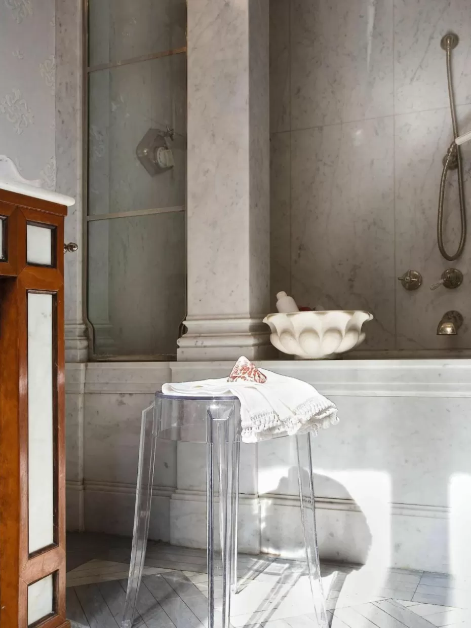 Flur Hocker | Hocker-Kartell Design Hocker Charles Ghost