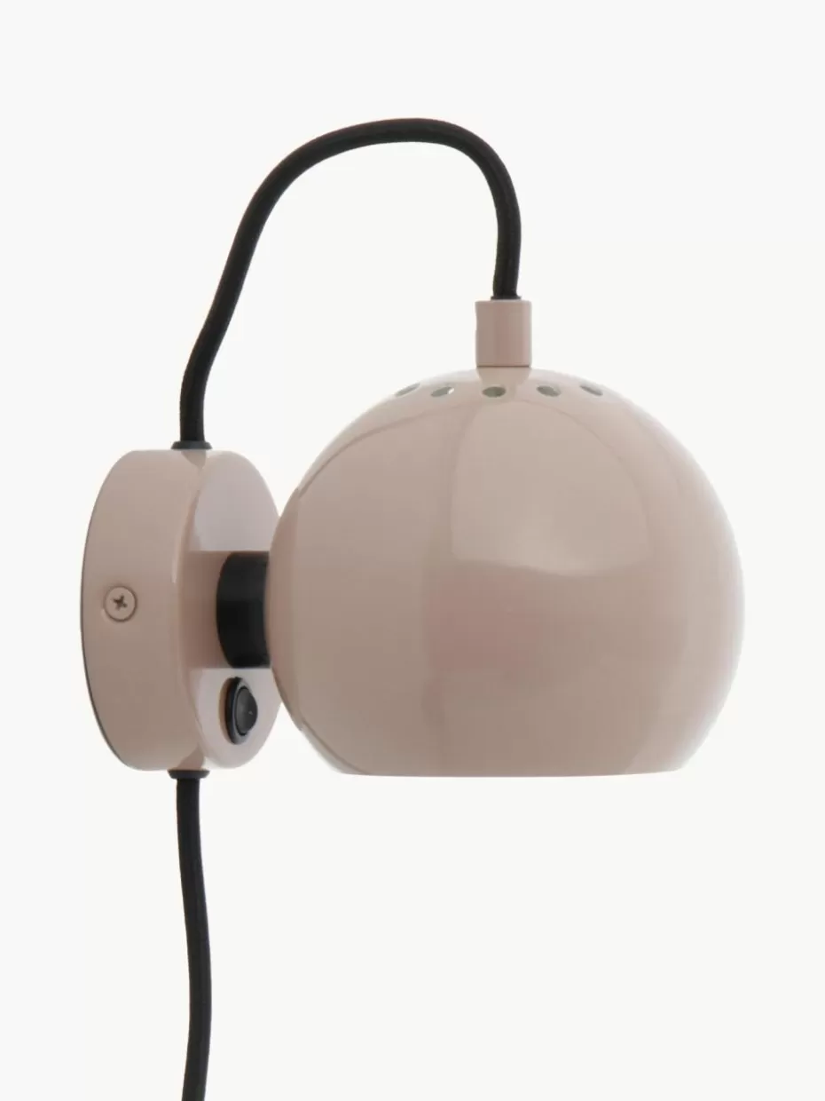 Wandstrahler-Frandsen Design Kugel-Wandleuchte Ball Hellrosa