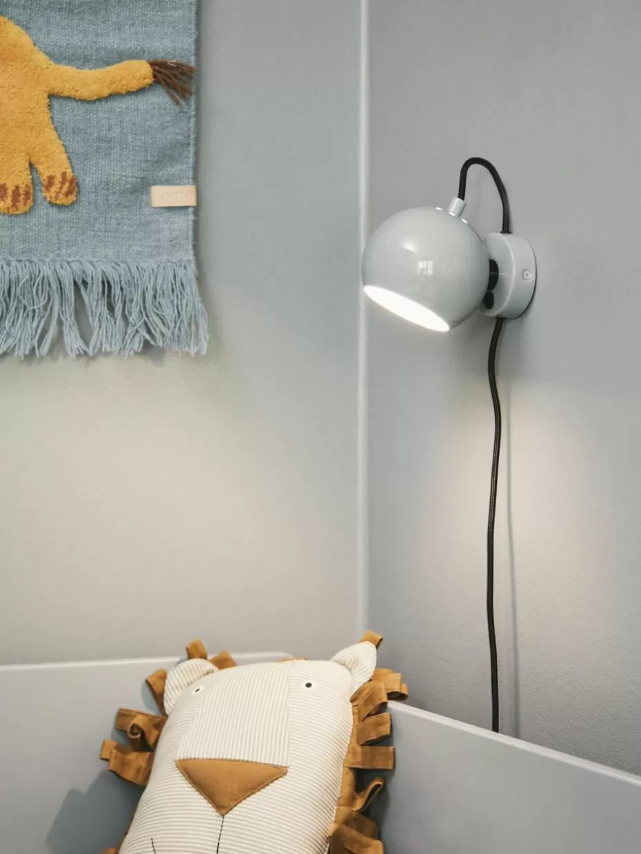 Wandstrahler-Frandsen Design Kugel-Wandleuchte Ball Graublau