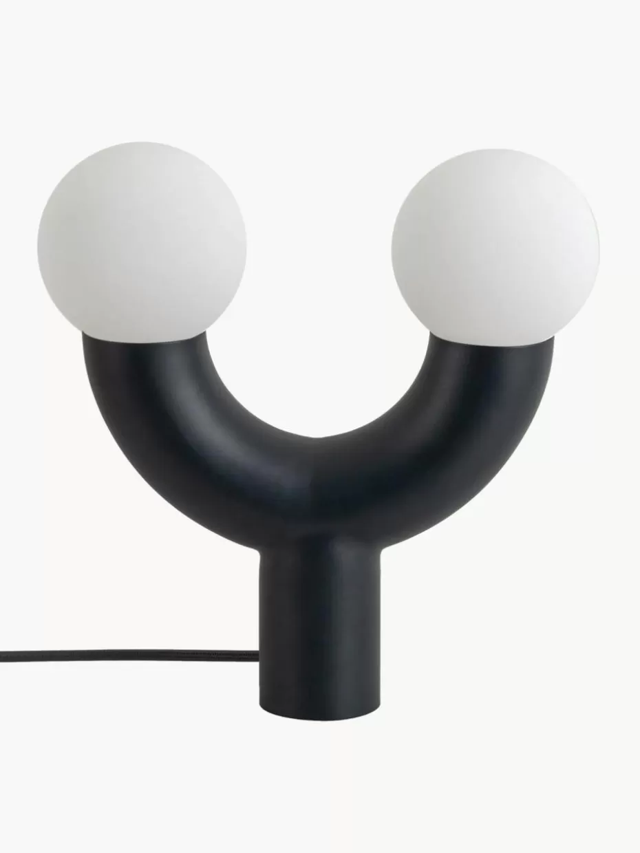 Nachttischlampen-Houseof Design Tischlampe Tube Weiß, Schwarz