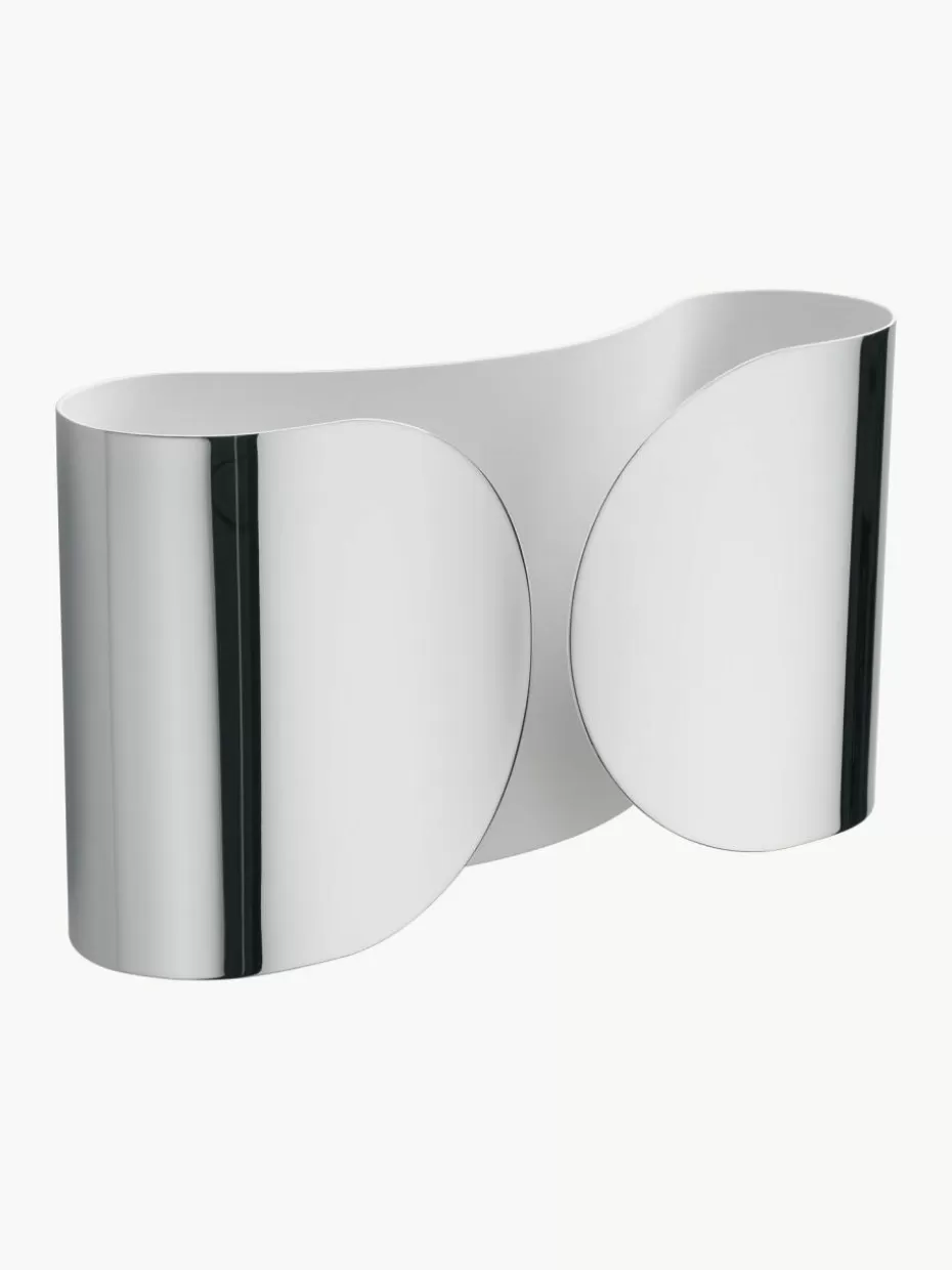 Up- & Downlights-Flos Design Wandleuchte Foglio Silberfarben