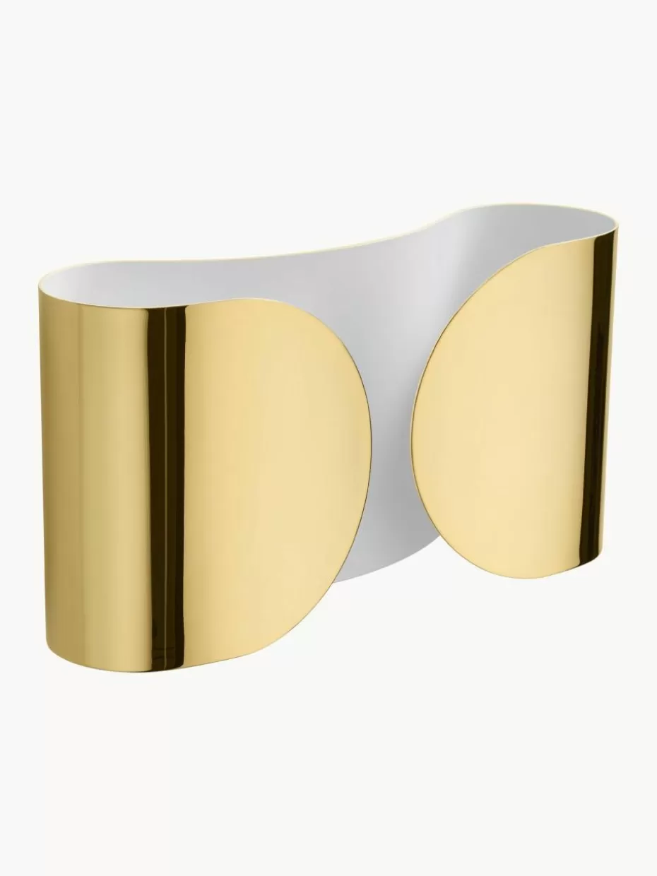 Up- & Downlights-Flos Design Wandleuchte Foglio Goldfarben