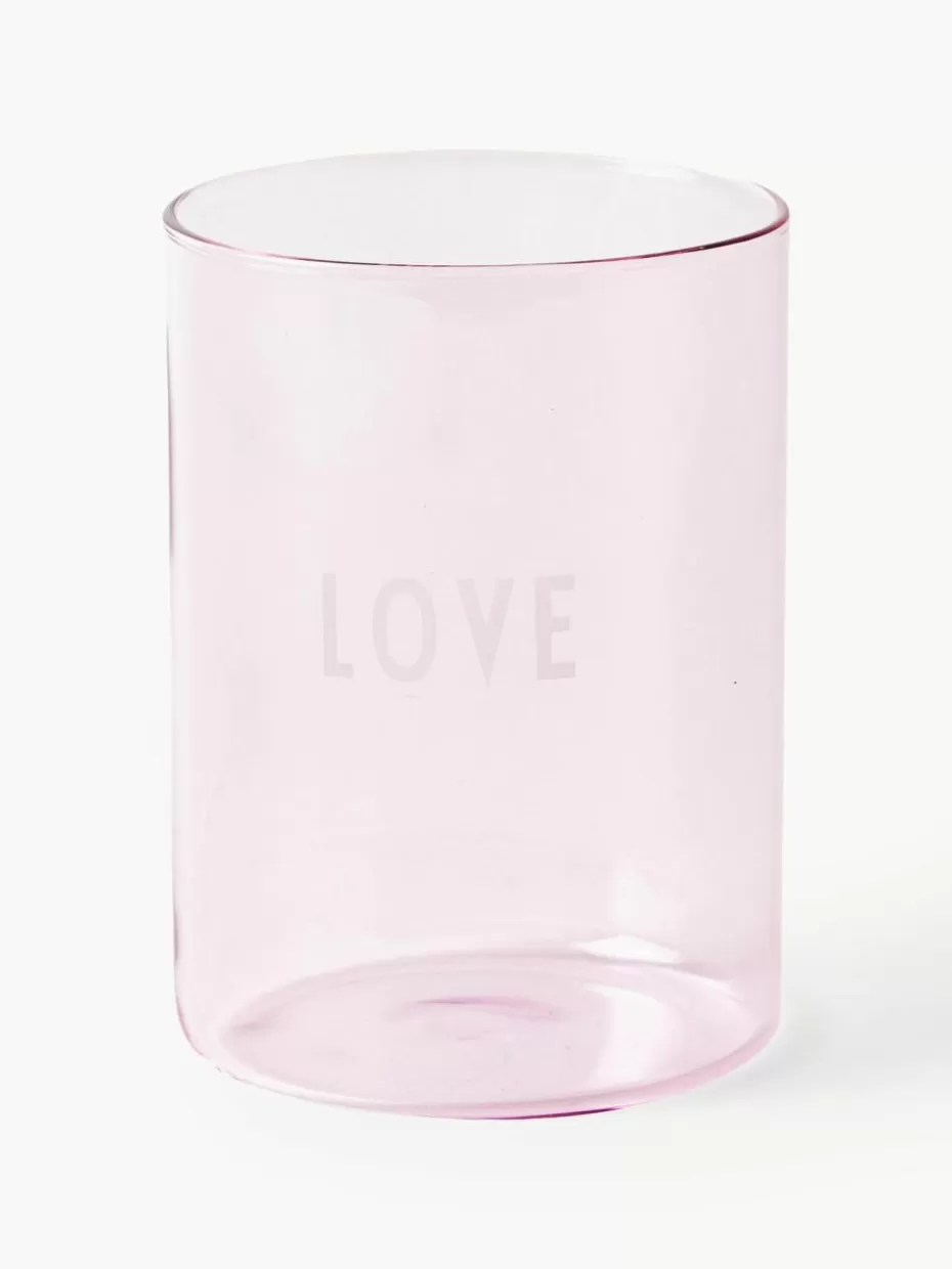 Wassergläser-Design Letters Designer Wasserglas Favourite LOVE mit Schriftzug