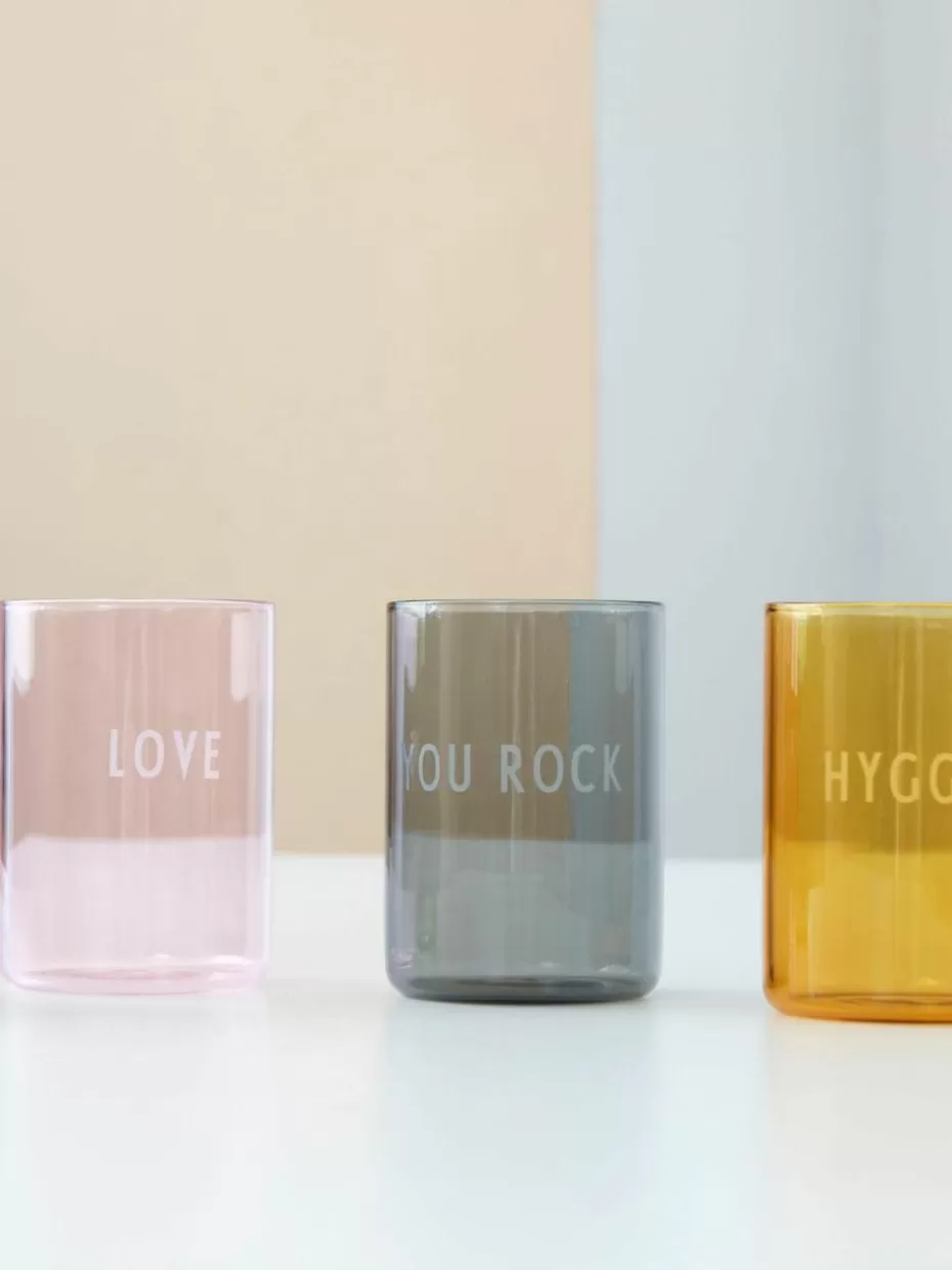 Wassergläser-Design Letters Designer Wasserglas Favourite LOVE mit Schriftzug