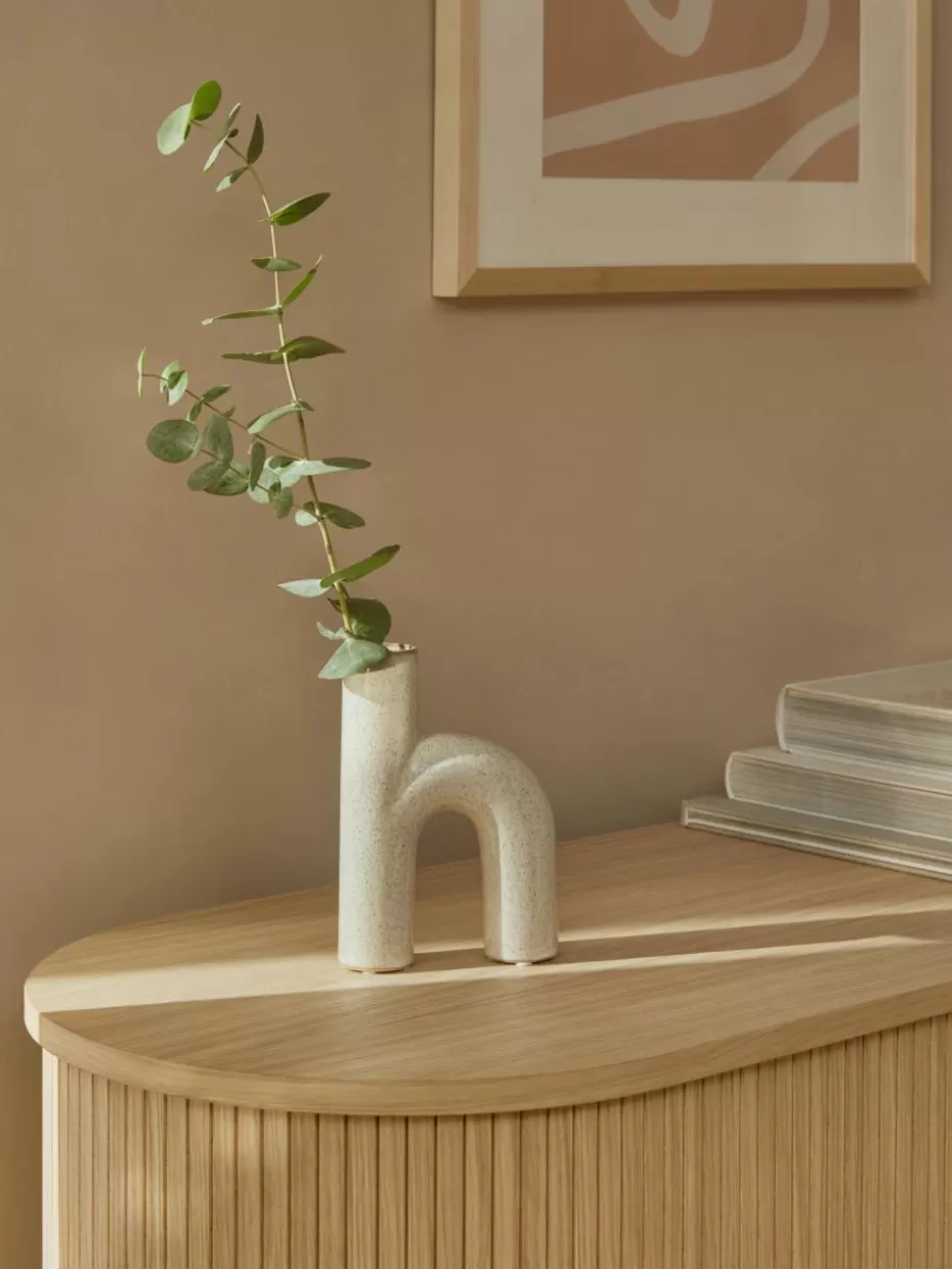 Vasen-Broste Copenhagen Design-Vase Hector aus Steingut, H 19 cm
