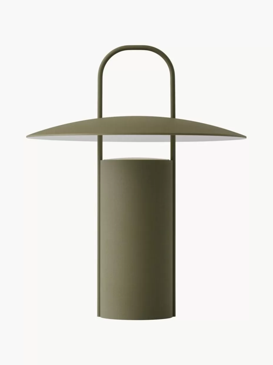 Outdoor Tischlampen | Led-Tischleuchten-Audo Copenhagen Dimmbare LED-Tischlampe Ray mit USB-Anschluss Olivgrün