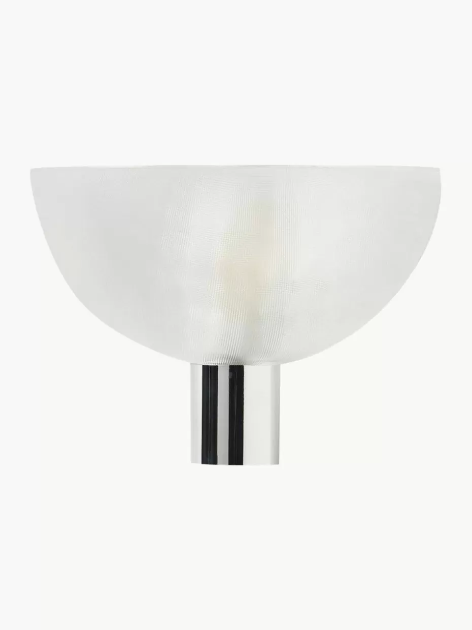Led-Wandleuchten-Kartell Dimmbare LED-Wandleuchte Fata Transparent, Silberfarben