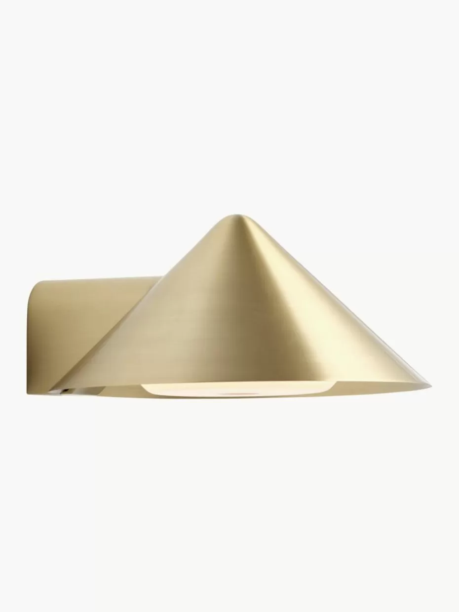 Led-Wandleuchten-Frandsen Dimmbare LED-Wandleuchte Grasp Goldfarben, matt