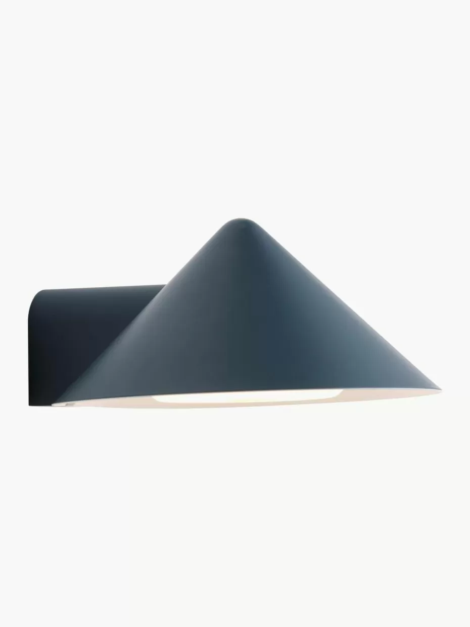 Led-Wandleuchten-Frandsen Dimmbare LED-Wandleuchte Grasp Graublau, matt