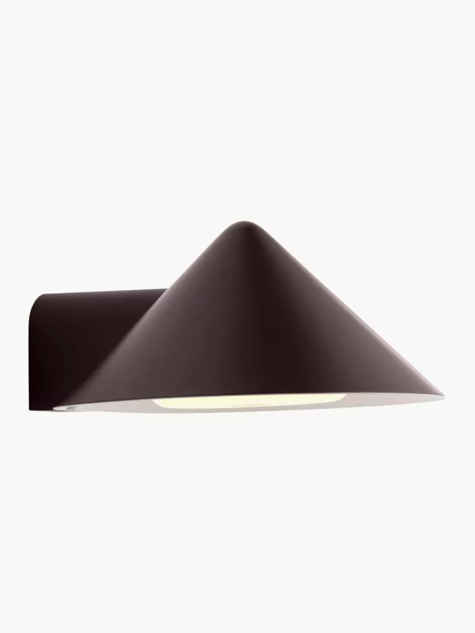 Led-Wandleuchten-Frandsen Dimmbare LED-Wandleuchte Grasp Dunkelbraun, matt