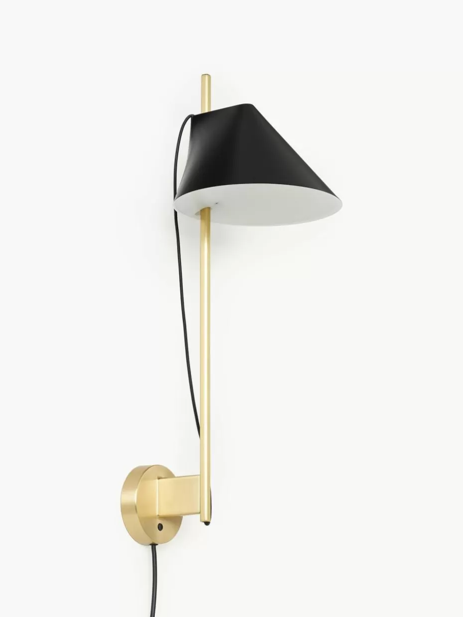 Led-Wandleuchten-Louis Poulsen Dimmbare LED-Wandleuchte Yuh mit Timerfunktion Schwarz, Messing