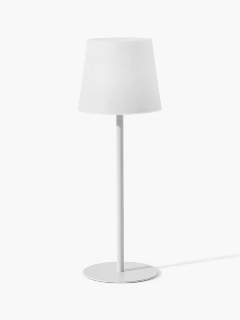 Outdoor Tischlampen | Led-Tischleuchten-Westwing Collection Dimmbare Tischlampe Fausta mit USB-Anschluss Weiß