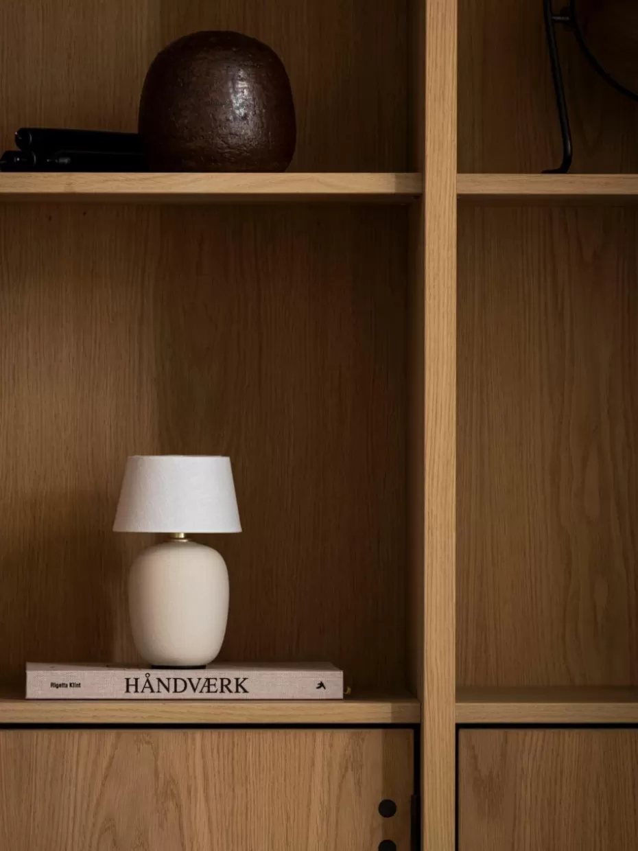 Kabellose Tischlampen-Audo Copenhagen Dimmbare Tischlampe Torso mit USB-Anschluss Cremeweiß, Off White