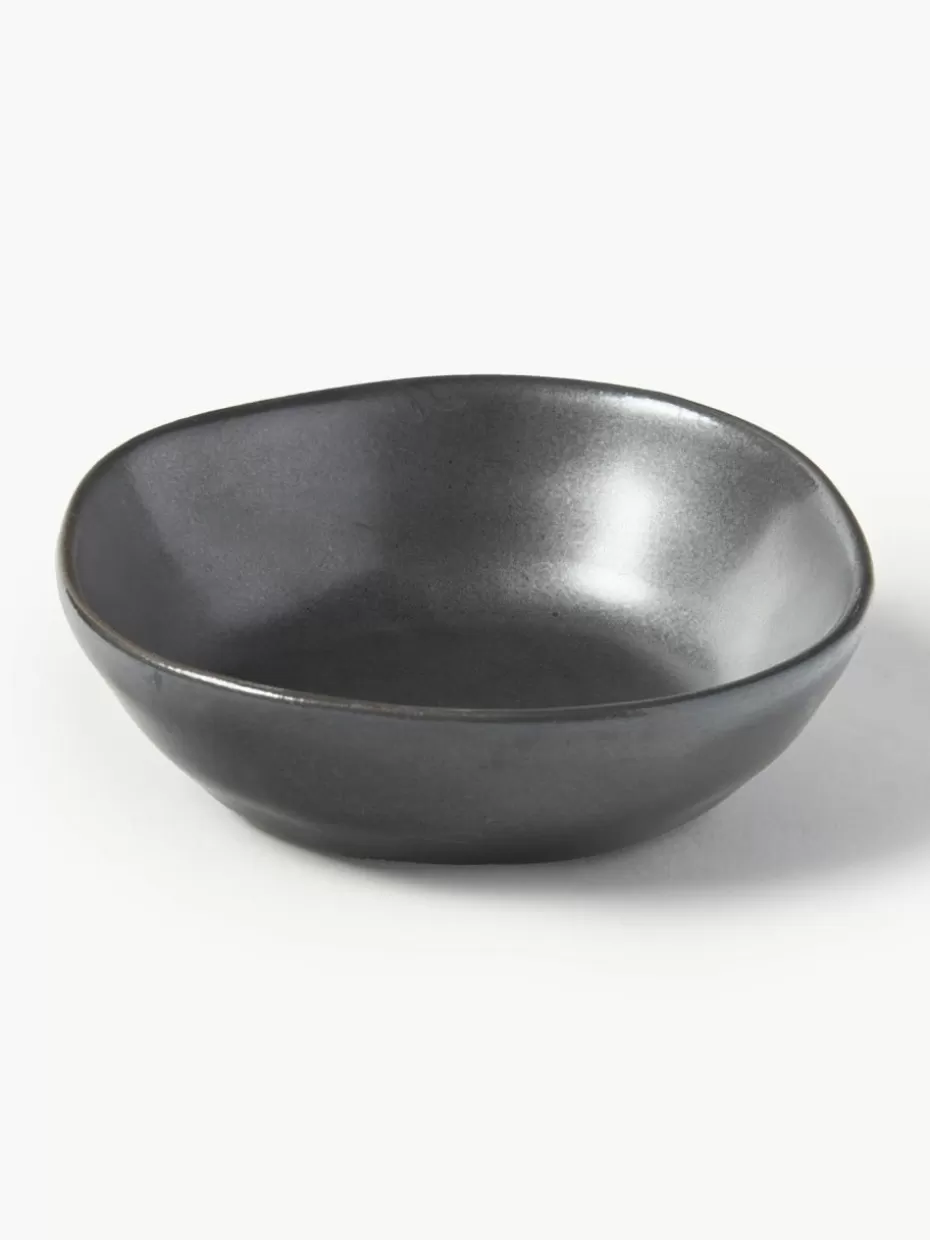 Weihnachtsgeschirr | Nordic Celebrations-ferm LIVING Dipschälchen Flow aus Steinzeug Schwarz