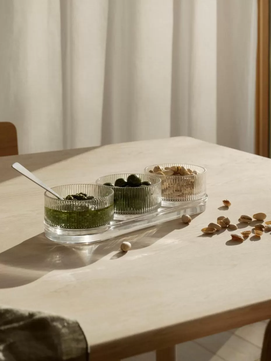 Dipschalen & Snackschalen-Stelton Dipschälchen Pilastro mit Serviertablett, 4er-Set