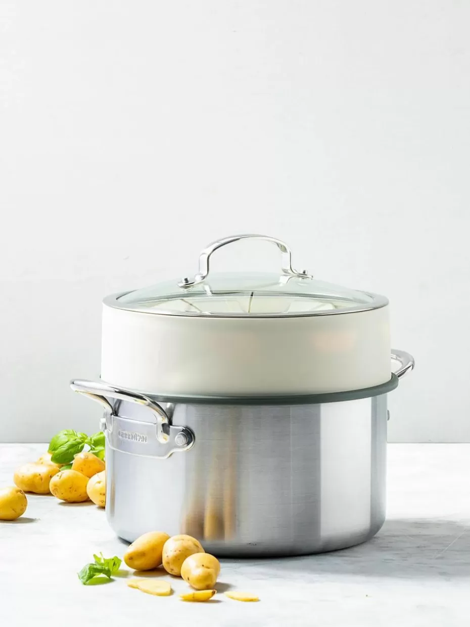 Küchenhelfer-GreenPan Dämpfeinsatz Steamy Cremeweiß